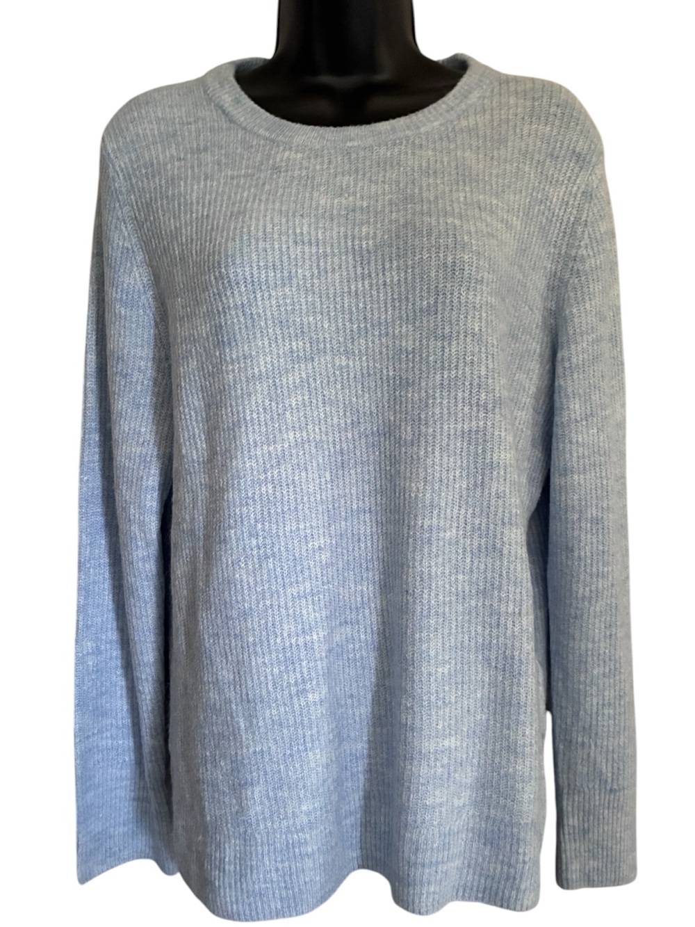 Old Navy Light Blue Cozy Girl Grannycore Crewneck Winter Sweater Sz L